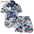 NFL Dallas Cowboys Football Team Logo Pattern Flamingo Hibiscus Summer Hawaiian Shirt And Beach Short