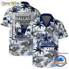 NFL Dallas Cowboys Football Team Logo Pattern Flamingo Hibiscus Summer Hawaiian Shirt And Beach Short