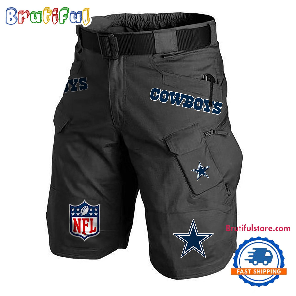 NFL Dallas Cowboys Football Team Military Tactical Shorts