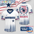 NFL Dallas Cowboys Land Of The Free Because of The Brave Football Jersey