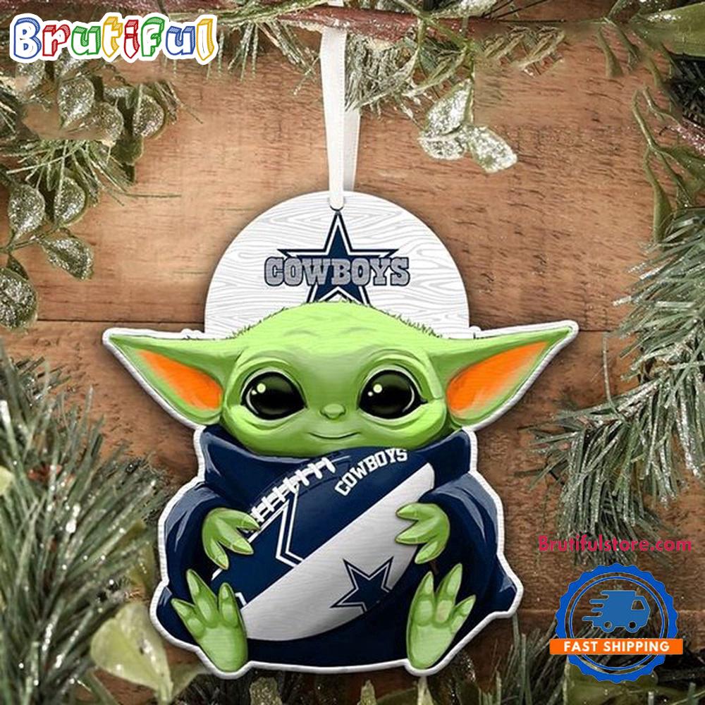 NFL Dallas Cowboys Special Baby Yoda Star Wars Movies Christmas Ornament, Football Christmas Tree Ornament
