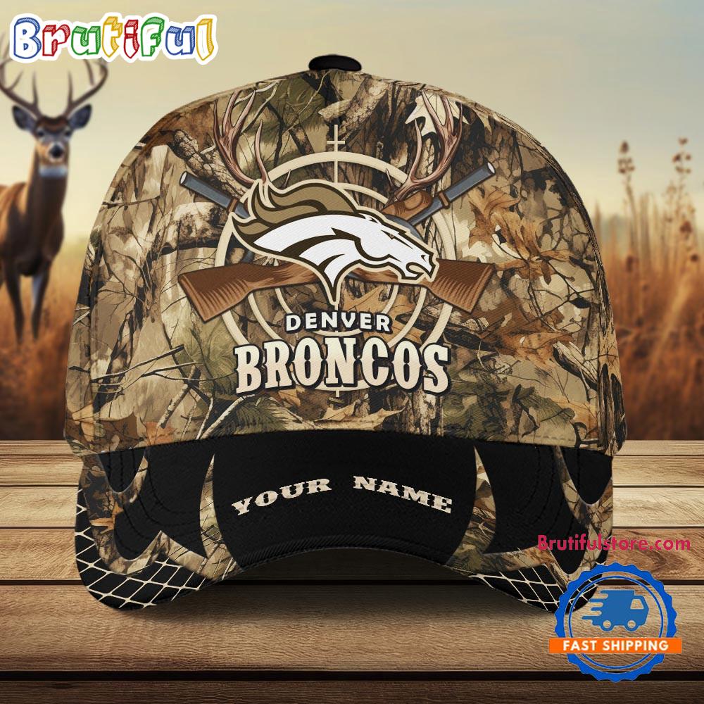 NFL Denver Broncos Camo Hunting Cap, Football Team Camo Hunting Hats