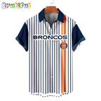 NFL Denver Broncos Classic Retro Mascot Line Summer Beach Hawaiian Shirt