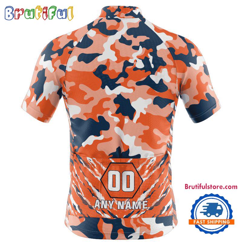 NFL Denver Broncos Football Team Colorful Camo Cycling Jersey