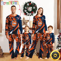 NFL Denver Broncos Pajamas Flower For Family Custom Name Pajamas