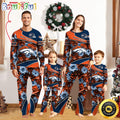 NFL Denver Broncos Pajamas Flower Sports For Family Custom Name Pajamas