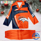 NFL Denver Broncos Special Football Team Winter Season Satin Pajamas Set