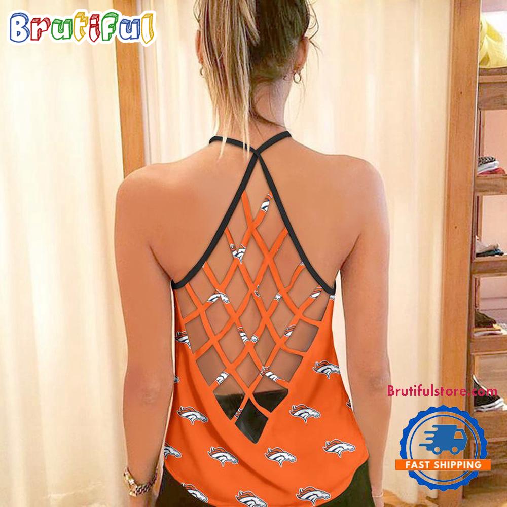 NFL Denver Broncos USA Independence Day Women’s Criss Cross Tank Top