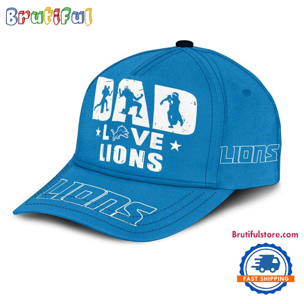 NFL Detroit Lions Dad Love Best Father’s Day Baseball Cap