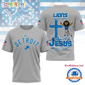 NFL Detroit Lions Football And Jesus 3D Shirt