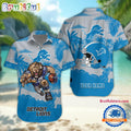 NFL Detroit Lions Football Mascot Summer Hawaiian Shirt