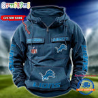 NFL Detroit Lions Football Team Custom Name Cargo Hoodie