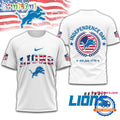 NFL Detroit Lions Football Team Independence Day New Design 3D Shirt