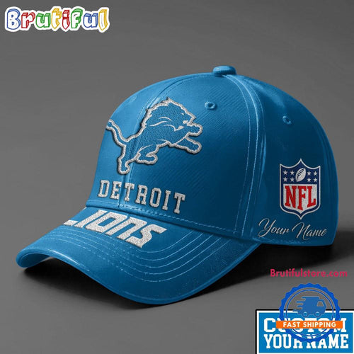 NFL Detroit Lions Football Team Personalized All Over Print Cap
