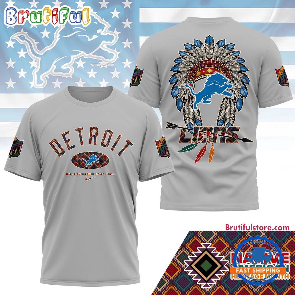 NFL Detroit Lions Native American Heritage Month New 3D Shirt