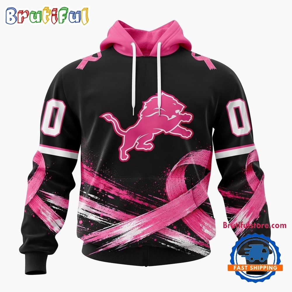 NFL Detroit Lions Personalized Pink Fights Breast Cancer 2026 Design Hoodie, TShirt, Sweatshirt