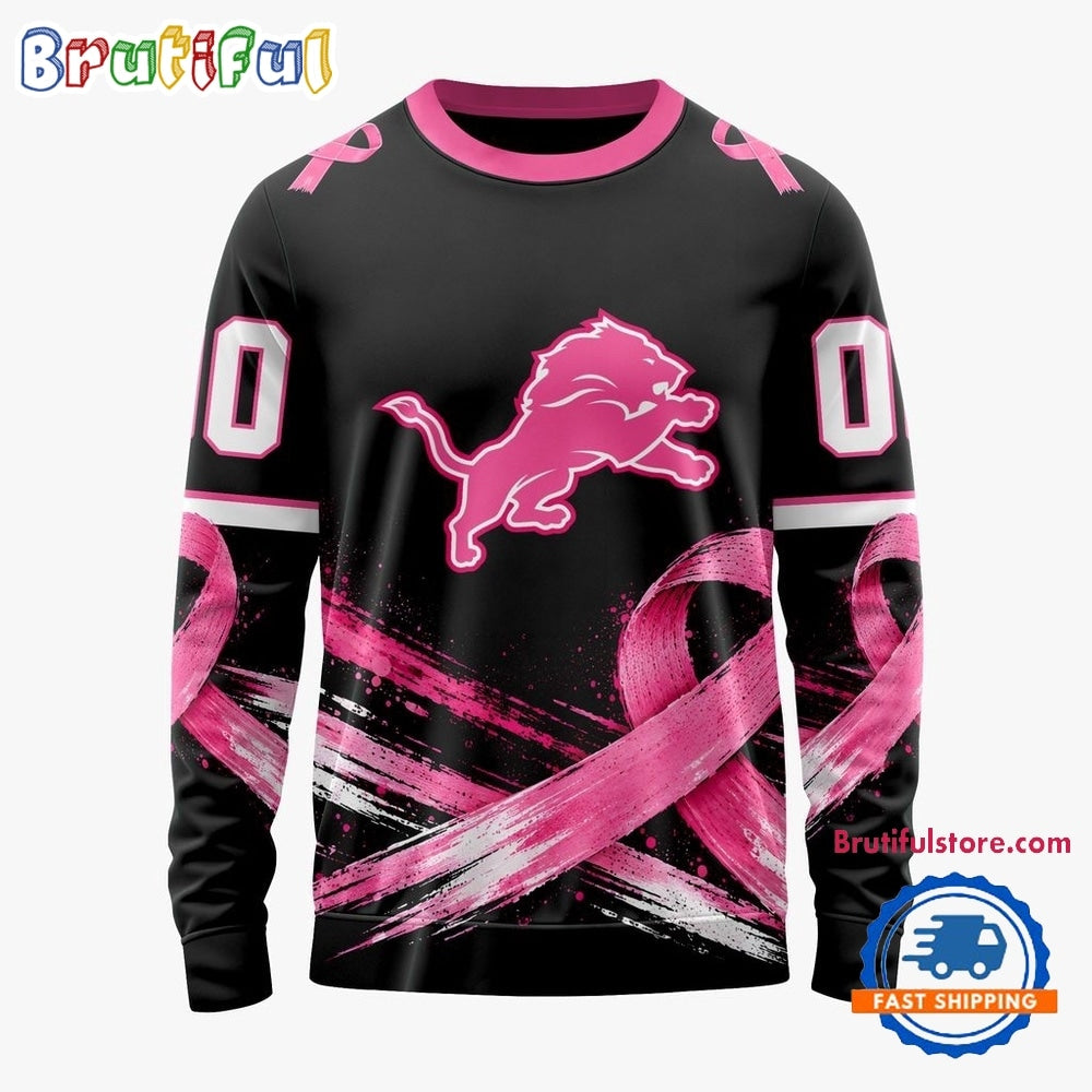 NFL Detroit Lions Personalized Pink Fights Breast Cancer 2026 Design Hoodie, TShirt, Sweatshirt