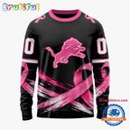NFL Detroit Lions Personalized Pink Fights Breast Cancer 2026 Design Hoodie, TShirt, Sweatshirt