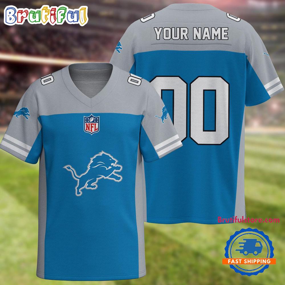NFL Detroit Lions Team New Season Personalized Football Jersey