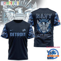 NFL Detroit Lions US Navy 250th Anniversary 1775-2025 3D Shirt