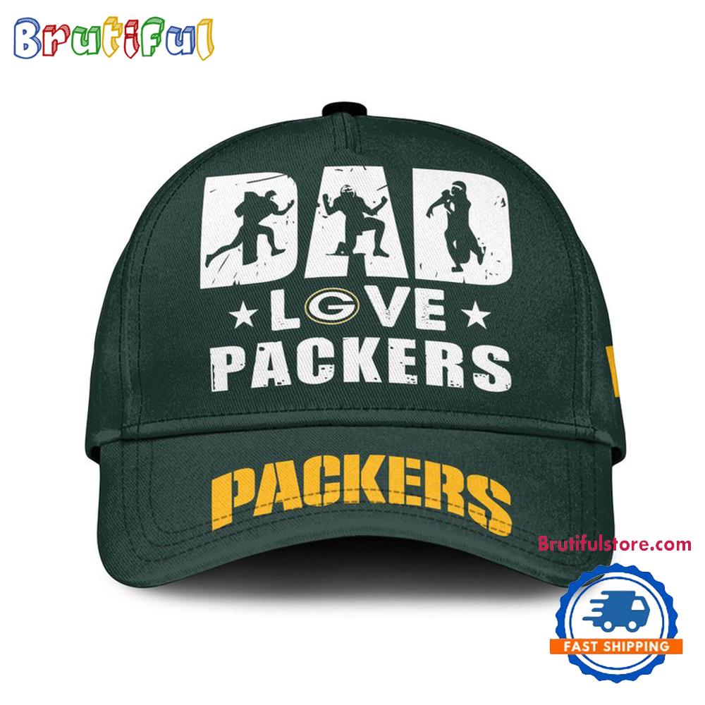 NFL Green Bay Packers Dad Love Best Father’s Day Baseball Cap