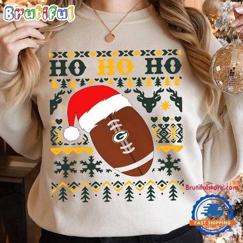 NFL Green Bay Packers Football Santa Claus Hohoho Christmas Pattern Sweatshirt