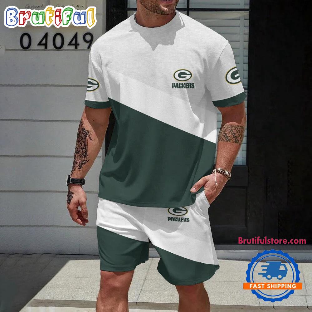 NFL Green Bay Packers Football T Shirt And Shorts Set