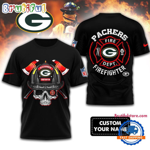 NFL Green Bay Packers Football Team Fire Fighter Unisex 3D Shirt