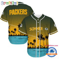 NFL Green Bay Packers Palm Trees Summer On The Beach Baseball Jersey
