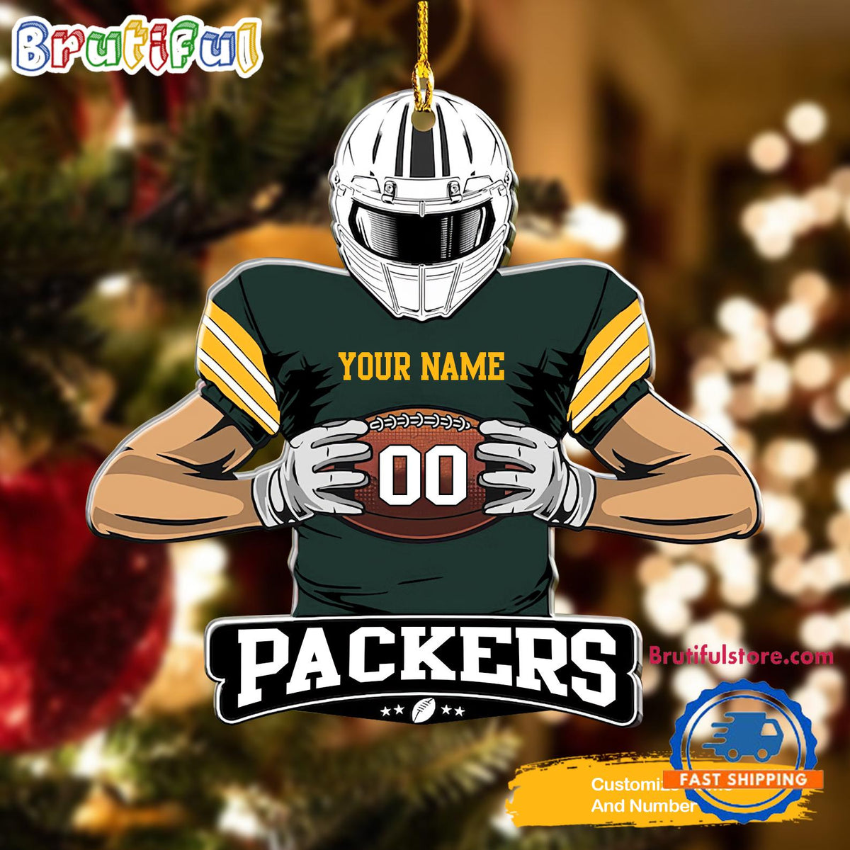 NFL Green Bay Packers Special Football Game Player Christmas Ornament