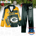 NFL Green Bay Packers Special Football Team Winter Season Satin Pajamas Set