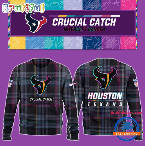 NFL Houston Texans Football Crucial Catch Intercept Cancer Design New Unisex Sweatshirt, Hoodie, TShirt