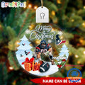 NFL Houston Texans Football Mascot Merry Christmas Led Acrylic Ornament
