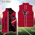NFL Houston Texans Football New Season Personalized Sleeveless Down Puffer Jacket