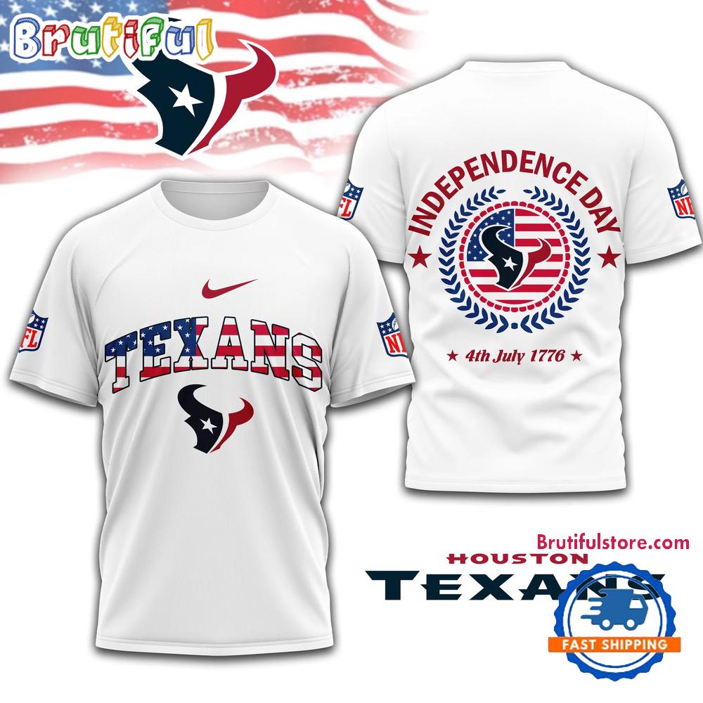 NFL Houston Texans Football Team Independence Day New Design 3D Shirt