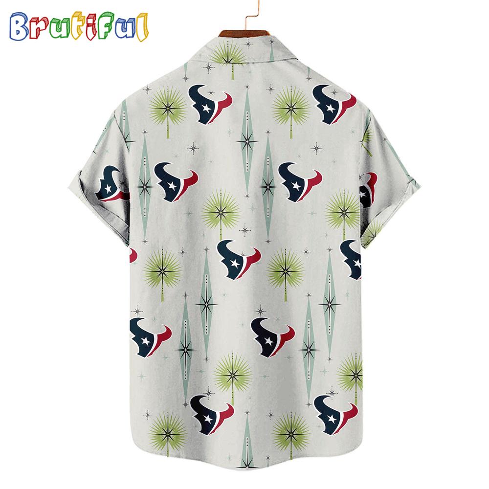 NFL Houston Texans Football Team Logo Funny Aloha Hawaiian Shirt