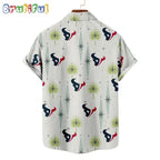 NFL Houston Texans Football Team Logo Funny Aloha Hawaiian Shirt
