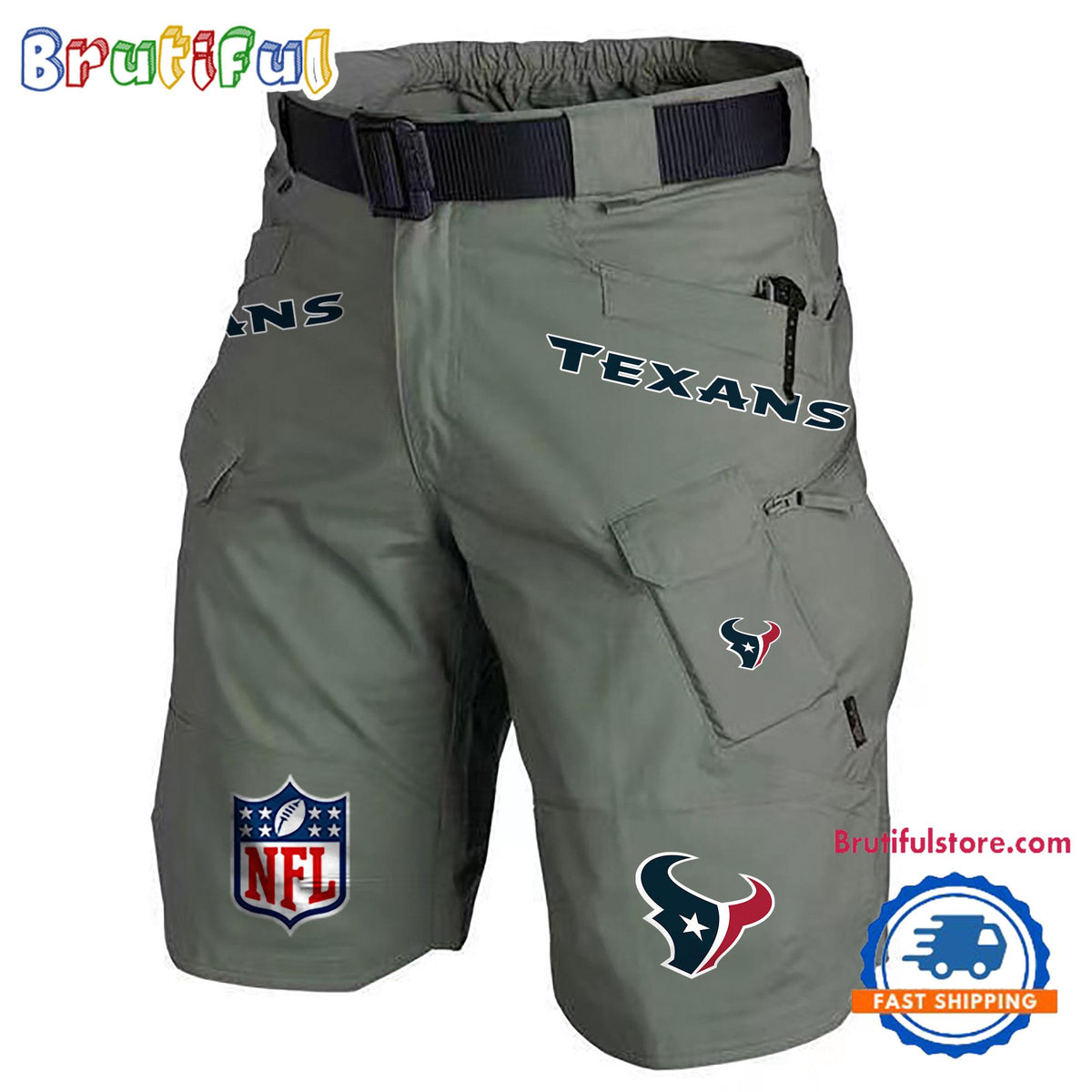 NFL Houston Texans Football Team Military Tactical Shorts