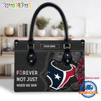 NFL Houston Texans Forever Not Just When We Win Women’s Leather Hand Bag