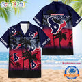NFL Houston Texans Palm Tree Summer Design Aloha Hawaiian Shirt
