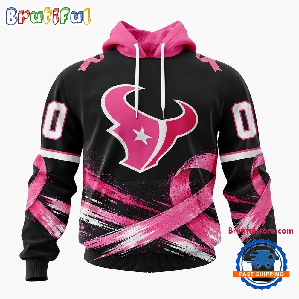NFL Houston Texans Personalized Pink Fights Breast Cancer 2026 Design Hoodie, TShirt, Sweatshirt