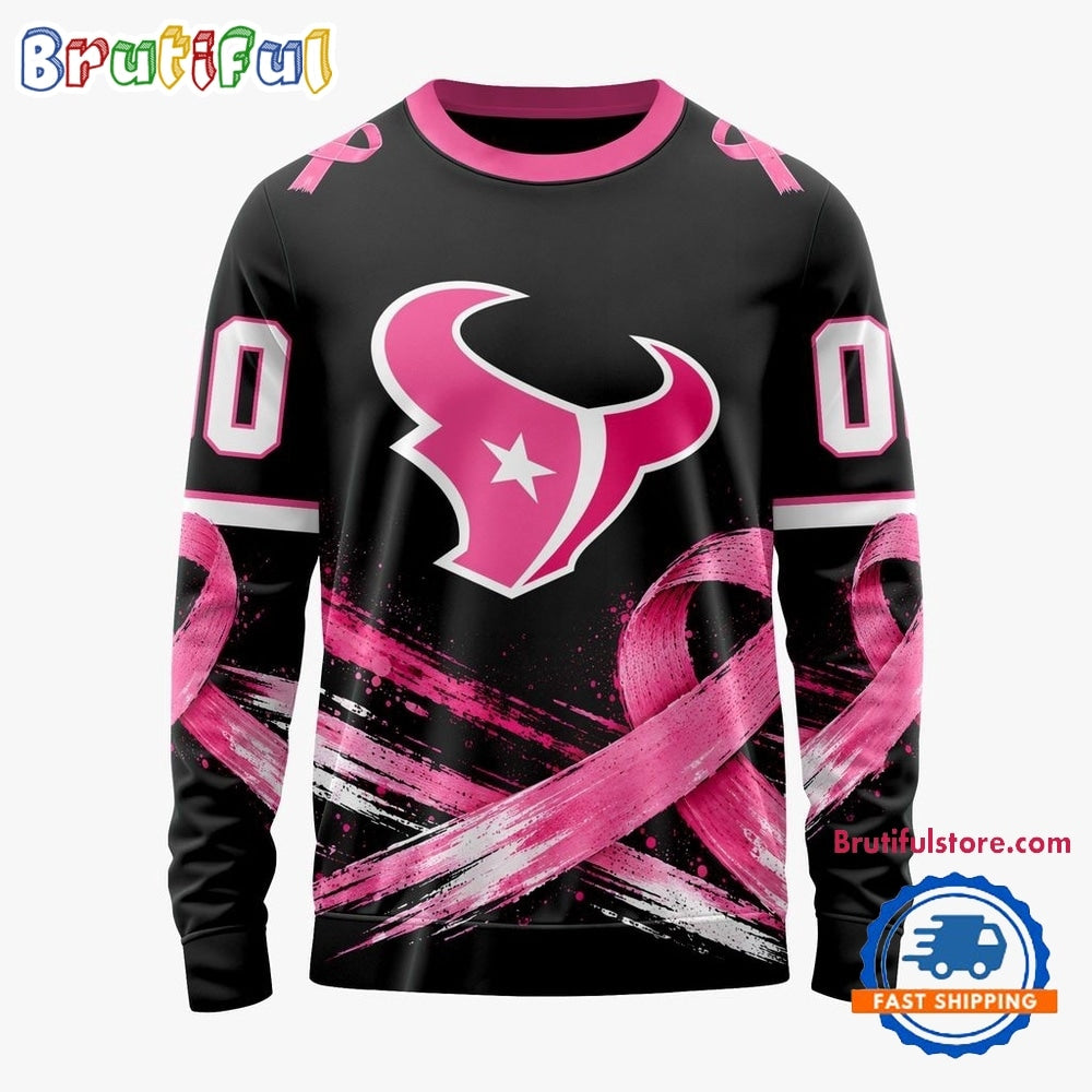 NFL Houston Texans Personalized Pink Fights Breast Cancer 2026 Design Hoodie, TShirt, Sweatshirt