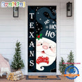 NFL Houston Texans Santa Claus HoHoHo Football Christmas Door Cover