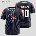 NFL Houston Texans Team Logo Custom Baseball Jersey