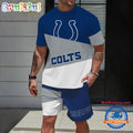 NFL Indianapolis Colts Divided Pattern Summer T Shirt And Shorts Set