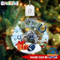 NFL Indianapolis Colts Football Mascot Merry Christmas Led Acrylic Ornament