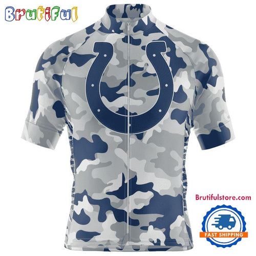 NFL Indianapolis Colts Football Team Colorful Camo Cycling Jersey