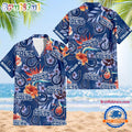 NFL Indianapolis Colts Football Team Flower Summer Design Hawaiian Button Shirt
