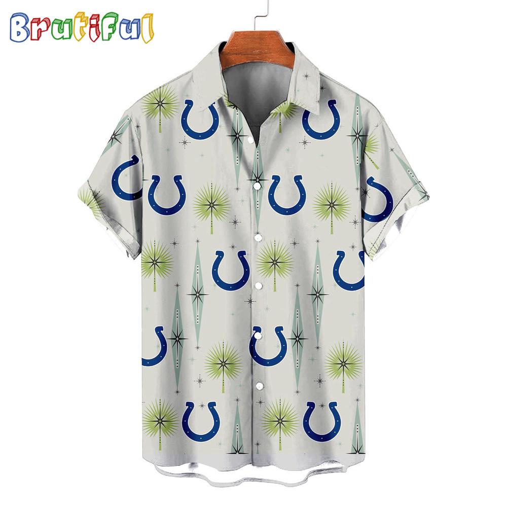 NFL Indianapolis Colts Football Team Logo Funny Aloha Hawaiian Shirt