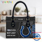 NFL Indianapolis Colts Forever Not Just When We Win Women’s Leather Hand Bag